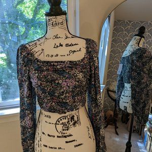 Wild Fable Flower Crop Top-XS